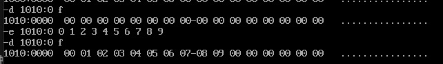 Debug -e 命令示例
